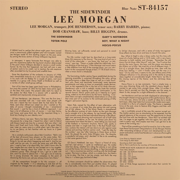 Lee Morgan : The Sidewinder (2x12", Album, RE, RM, RP, 200)