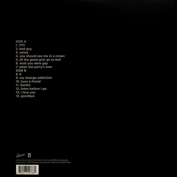 Billie Eilish : When We All Fall Asleep, Where Do We Go? (LP, Album, Ltd, Bab)