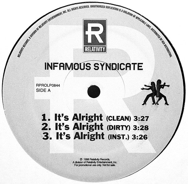 Infamous Syndicate : It's Alright / Souljahs (12", Promo)