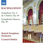 the album cover for LEONARD SLATKIN - Symphony No 3 / Symphonic Dances