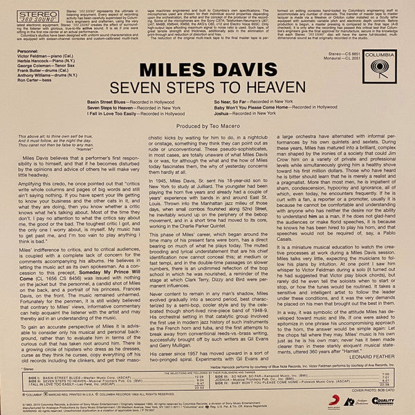 Miles Davis : Seven Steps To Heaven (2x12", Album, RE, RM, RP, 180)