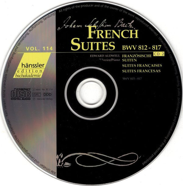Johann Sebastian Bach, Edward Aldwell : The French Suites / Französischen Suiten / Suites Françaises BWV 812-817 (2xCD)
