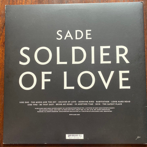 Sade : Soldier Of Love (LP, Album, Gat)