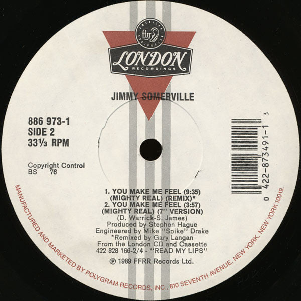 Jimmy Somerville : Mighty Real (12")