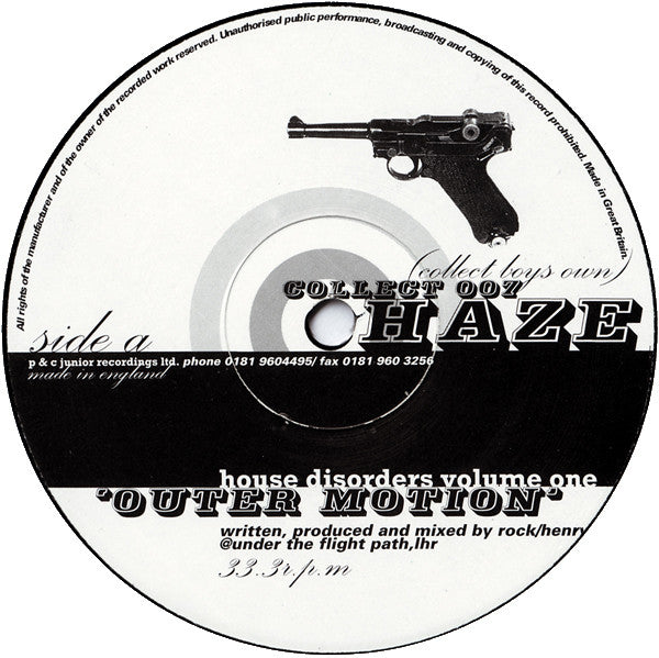 Haze (2) : House Disorders Volume One (12")