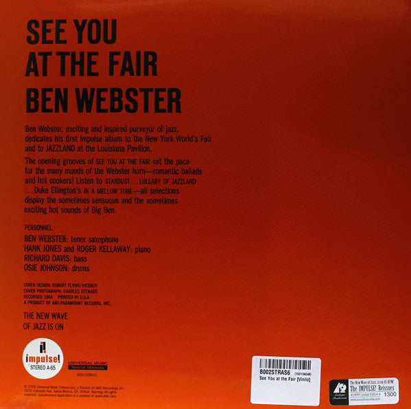 Ben Webster : See You At The Fair (2x12", Album, Num, RE, RM, Gat)