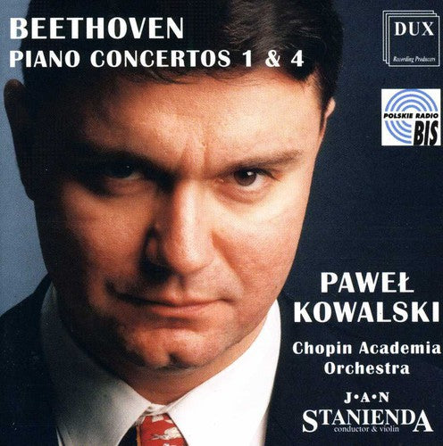 the album cover for Beethoven / Kowalski / Stanienda - Piano Concertos 1 & 4
