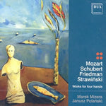 the album cover for Mozart / Mizera / Polanski - Works for Four Hands