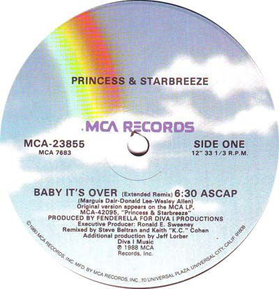 Princess And Starbreeze : Baby It's Over (Extended Remix) (12", Single)