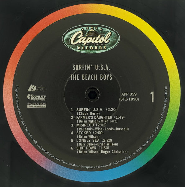 The Beach Boys : Surfin' U.S.A. (LP, Album, RE, RP, 180)