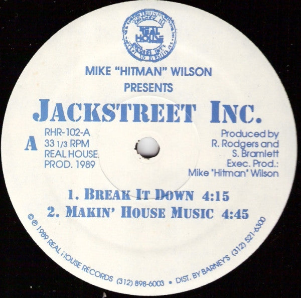 Mike "Hitman" Wilson Presents Jackstreet Inc. : Break It Down (12")