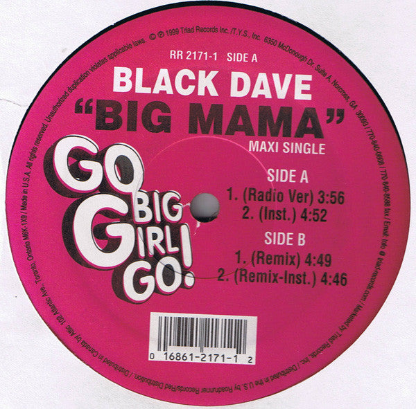 Black Dave : Big Mama (12")
