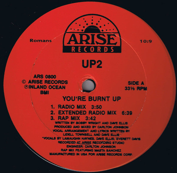 UP2 : You're Burnt Up (12")