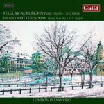 the album cover for Mendelssohn / Nixon / London Piano Trio - Piano Trios By Mendelssohn & Cotter Nixon