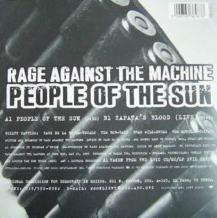 Rage Against The Machine : People Of The Sun (7", Single, Ltd, Ora)