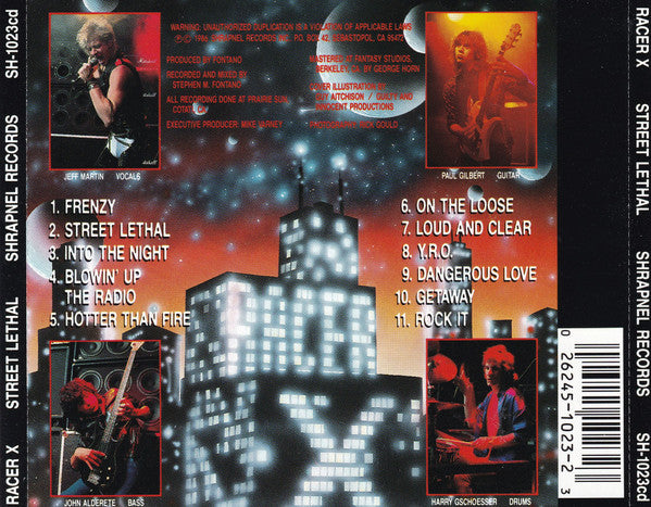 Racer X With Paul Gilbert : Street Lethal (CD, Album, RP)