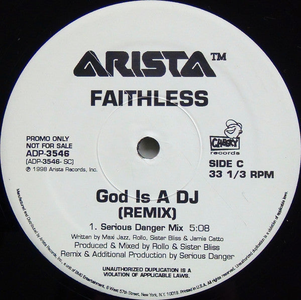 Faithless : God Is A DJ (Remix) (2x12", Promo)