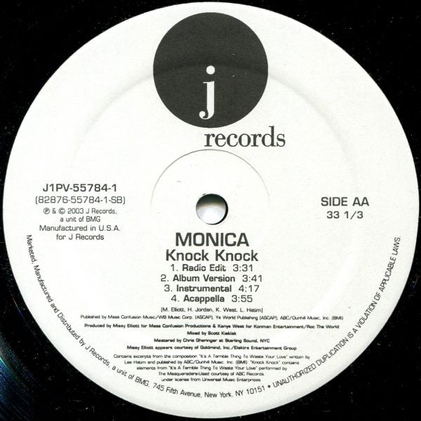 Monica : Get It Off / Knock Knock (12")