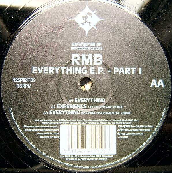 RMB : Everything E.P. - Part I (12", EP)