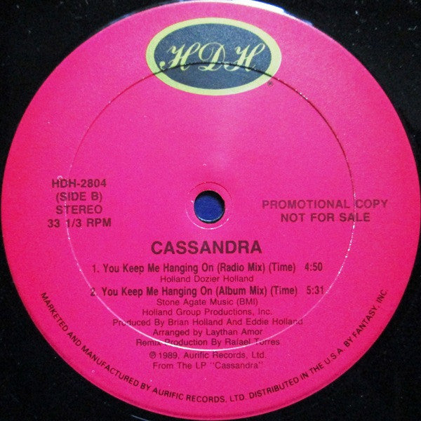 Cassandra (7) : You Keep Me Hanging On (12", Promo)
