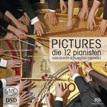 the album cover for Mussorgsky / Schnyder / Bizet / Die 12 Pianisten - 12 Pianists Pictures