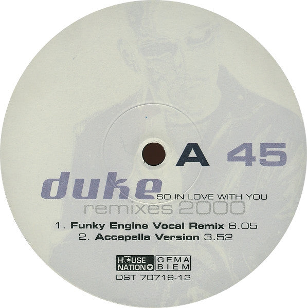 Duke : So In Love With You (Remixes 2000) (12")