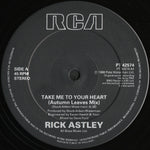 Rick Astley : Take Me To Your Heart (12", Single, CBS)
