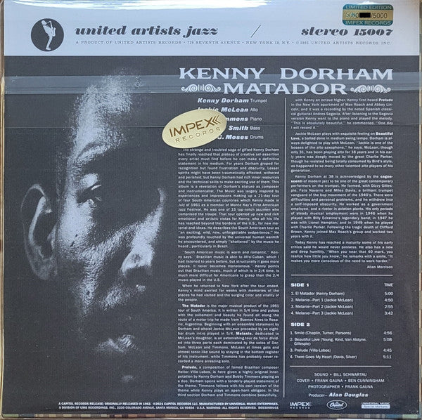 Kenny Dorham : Matador (LP, Album, Ltd, Num, RE)