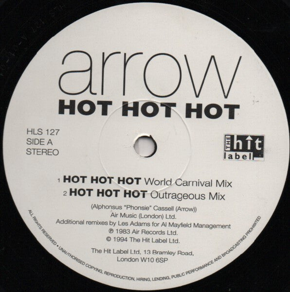 Arrow (2) : Hot Hot Hot (12")