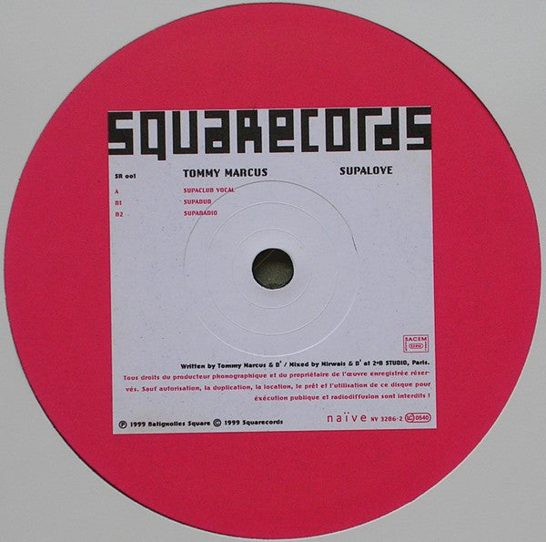 Tommy Marcus : Supalove (12")