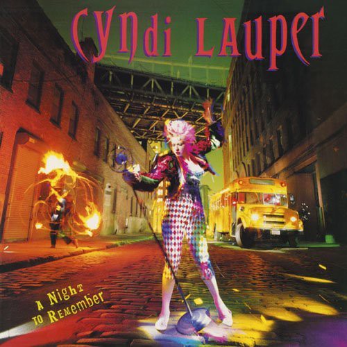 the album cover for Cyndi Lauper - Night to Remember