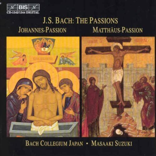 the album cover for Bach / Schmithusen / Argenta / Blaze / Suzuki - Johannes Passion / Matthaus Passion