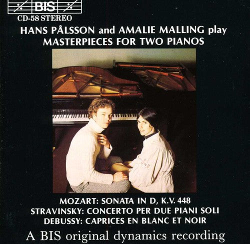 the album cover for Amalie Malling - Masterpieces for Two Pianos