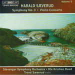 the album cover for Trond Saeverud - Symphony 3 / Violin Concerto