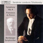 the album cover for José Serebrier - Symphony 4 F minor / Francesca Da Rimini Op 32
