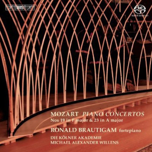 the album cover for Ronald Brautigam - Mozart Piano Concertos Nos 19 & 23