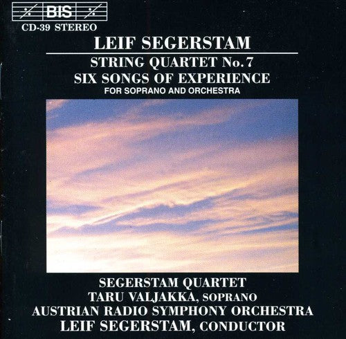 the album cover for Austrian Radio Symphony Orchestra - String Quartet 7 / 6 Songs of Experience