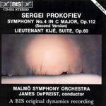 the album cover for James DePreist - Symphony 4 / Lieutenant Kije Suite