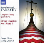 the album cover for Carpe Diem String Quartet - Complete String Quartets 3: Nos 5 & 7