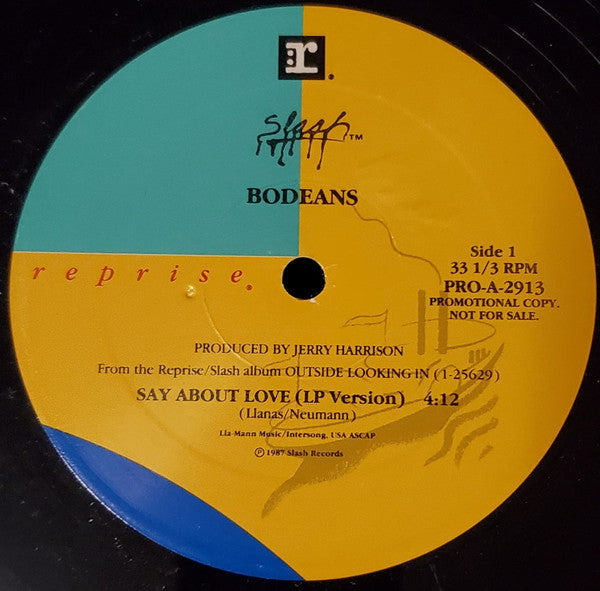BoDeans : Say About Love (12", Single, Promo)