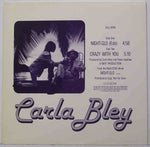 Carla Bley : Night-Glo / Crazy With You (12", Promo)