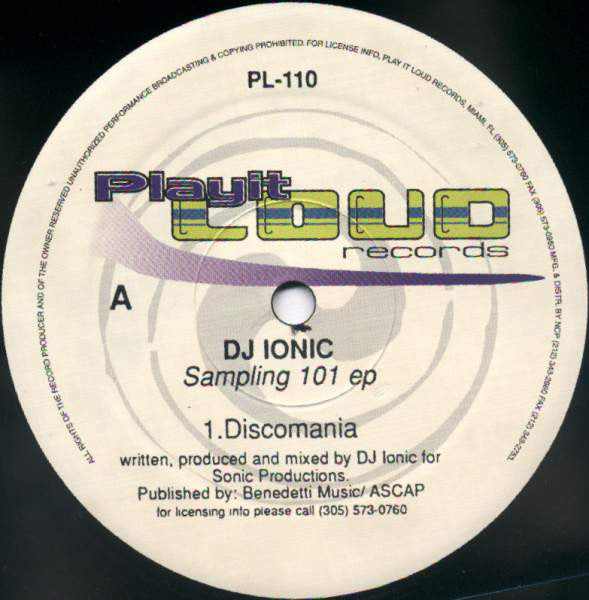 DJ Ionic : Sampling 101 EP (12", EP)