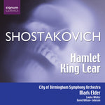 the album cover for Shostakovich / Elder / City Of Birmingham So - Hamlet Op 32: Compl Incidental Music