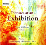 the album cover for Llyr Williams - Pictures at An Exhibition