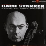 the album cover for Janos Starker - Bach-6 Solo Cello Suites