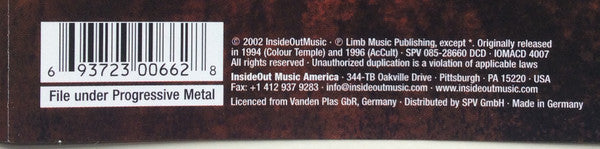 Vanden Plas : Colour Temple (CD, Album + CD, MiniAlbum + RE, S/Edition)