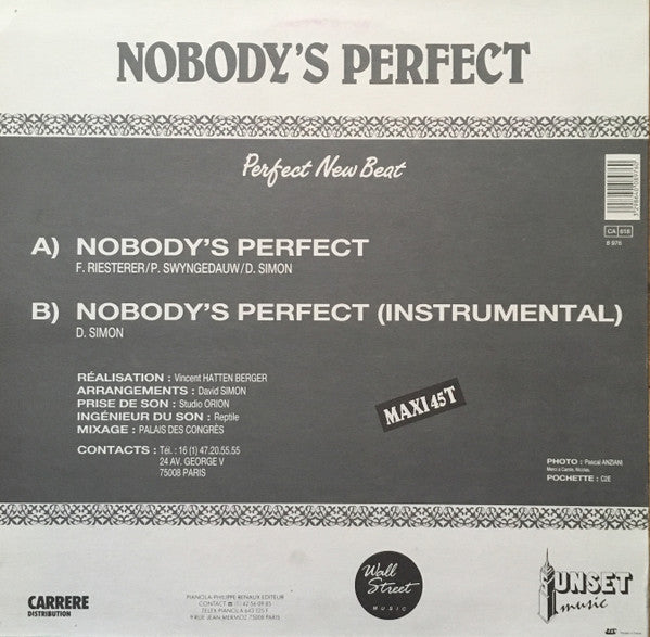 Perfect New Beat : Nobody's Perfect (12", Maxi, M/Print)