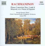 the album cover for Bernd Glemser - Piano Ctos 1 & 4: Rhapsody on a Theme of Paganini