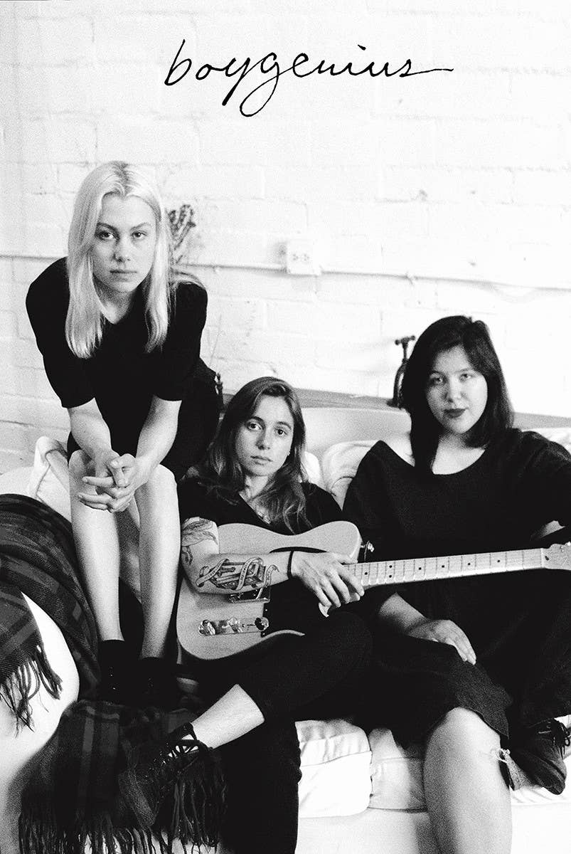 Boygenius Album Cover Rock N Roll Music Black & White