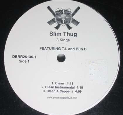 Slim Thug Featuring T.I. and Bun B : 3 Kings (12", Single)
